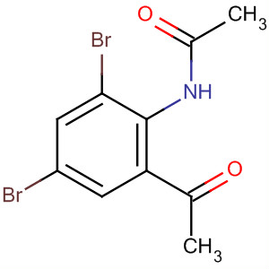 Acetamide, N-(2-acetyl-4,6-dibromophenyl)-结构式