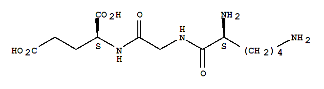 Structure of H-LYS-GLY-GLU-OH