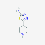Structure of 5-(4-piperidinyl)-1,3,4-thiadiazol-2-amine