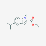 ethyl 5-propan-2-yl-1H-indole-2-carboxylate结构式