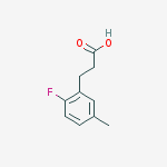 Structure of 3-(2-Fluoro-5-methyl-phenyl)-propionic acid