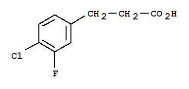 Structure of Benzenepropanoic acid, 4-chloro-3-fluoro-