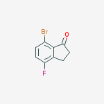 Structure of 7-bromo-4-fluoro-2,3-dihydroinden-3-one