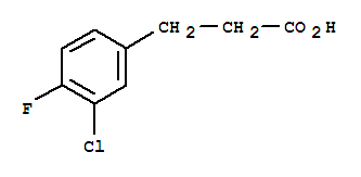 Structure of Benzenepropanoicacid, 3-chloro-4-fluoro-