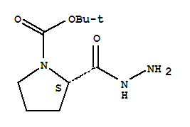 (S)-tert-Butyl 2-(hydrazinecarbonyl)pyrrolidine-1-carboxylate结构式