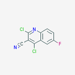 2,4-Dichloro-6-fluoro-3-quinolinecarbonitrile结构式