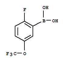 2-氟-5-(三氟甲氧基)苯基硼酸结构式