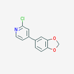 2-CHLORO-4-(1,3-BENZODIOXOL-5-YL)PYRIDINE结构式