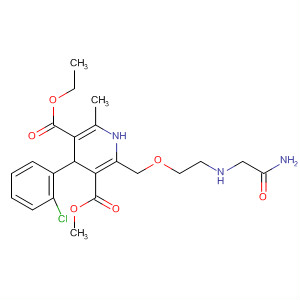 3,5-Pyridinedicarboxylic acid,2-[[2-[(2-amino-2-oxoethyl)amino]ethoxy]methyl]-4-(2-chlorophenyl)-1,4-dihydro-6-methyl-, 3-ethyl 6-methyl ester结构式