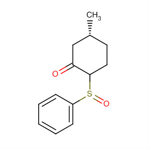 Cyclohexanone, 5-methyl-2-(phenylsulfinyl)-, (5R)- 的化学结构式
