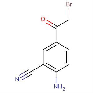 Structure of Benzonitrile, 2-amino-5-(bromoacetyl)-