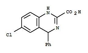 Structure of 6-CHLORO-4-PHENYL-3, 4-DIHYDROQUINAZOLINE-2-CARBOXYLIC ACID