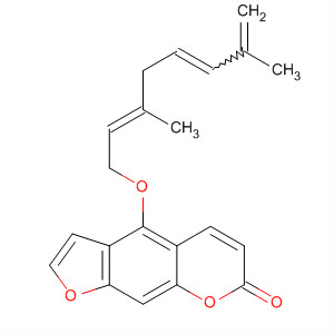 Structure of 7H-Furo[3,2-g][1]benzopyran-7-one,4-[(3,7-dimethyl-2,5,7-octatrienyl)oxy]-, (E,E)-