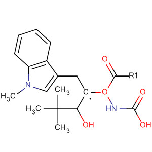 Structure of Carbamic acid,[(1S)-2-hydroxy-1-[(1-methyl-1H-indol-3-yl)methyl]ethyl]-,1,1-dimethylethyl ester