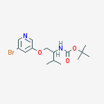 Tert-butyl N-[1-(5-bromopyridin-3-yl)oxy-3-methylbutan-2-yl]carbamate结构式