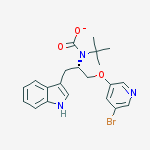 Structure of (S)-tert-butyl 1-(5-bromopyridin-3-yloxy)-3-(1H-indol-3-yl)propan-2-ylcarbamate