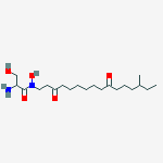 Structure of 2-Amino-N,3-dihydroxy-N-(14-methyl-3,10-dioxohexadecyl)propanamide