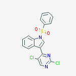Structure of 3-(2,5-Dichloropyrimidin-4-yl)-1-(phenylsulfonyl)-1H-indole