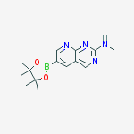 Structure of N-methyl-6-(4,4,5,5-tetramethyl-1,3,2-dioxaborolan-2-yl)pyrido[2,3-d]pyrimidin-2-amine