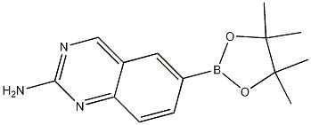 Structure of 6-(4,4,5,5-tetramethyl-1,3,2-dioxaborolan-2-yl)quinazolin-2-amine