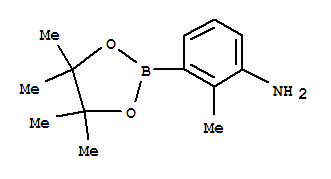 Structure of 3-Amino-2-methylphenylboronic acid, pinacol ester