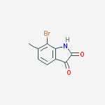 Structure of 7-bromo-6-methylindoline-2,3-dione