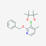 Structure of 4-METHYL-2-(PHENYLMETHOXY)-3-(4,4,5,5-TETRAMETHYL-1,3,2-DIOXABOROLAN-2-YL)-PYRIDINE