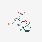 Structure of (3aS,8bS)-7-bromo-3a,8b-dihydro-3H-cyclopenta[b][1]benzofuran-5-carboxylic acid