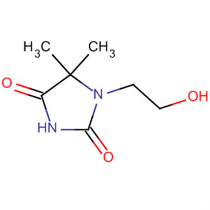 Structure of 2,4-Imidazolidinedione, 1-(2-hydroxyethyl)-5,5-dimethyl-