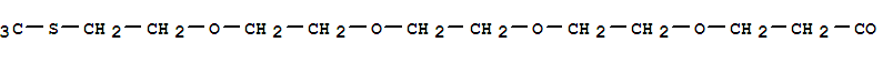 Structure of 15-TRITYLMERCAPTO-4,7,10,13-TETRAOXAPENTADECANOIC ACID MONOHYDRATE