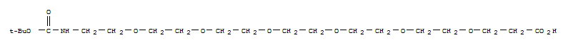 Structure of BOC-21-AMINO-4,7,10,13,16,19-HEXAOXAHENEICOSANOIC ACID