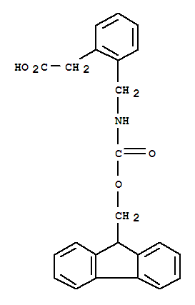FMOC-2-AMINOMETHYL-PHENYLACETIC ACID结构式