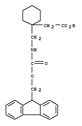 Structure of (1-[(9H-FLUOREN-9-YLMETHOXYCARBONYLAMINO)-METHYL]-CYCLOHEXYL)-ACETIC ACID