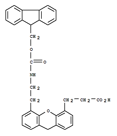 Structure of 4-(FMOC-2-AMINOETHYL)-6-DIBENZOFURANPROPIONIC ACID