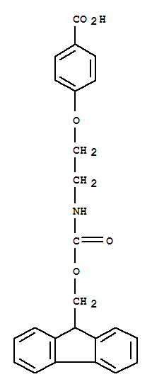 Structure of 4-[2-(FMOC-AMINO)ETHOXY]-BENZOIC ACID
