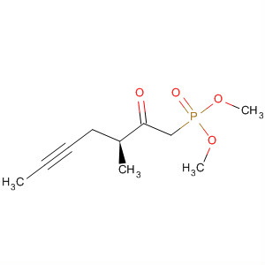 Structure of Phosphonic acid, (3-methyl-2-oxo-5-heptynyl)-, dimethyl ester, (S)-