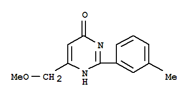 Structure of 6-(METHOXYMETHYL)-2-(3-METHYLPHENYL)PYRIMIDIN-4-OL