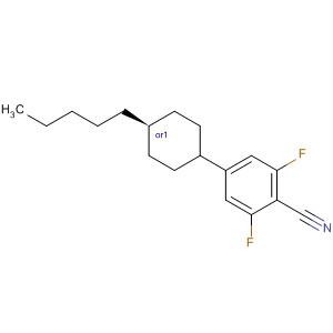 Structure of Benzonitrile, 2,6-difluoro-4-(trans-4-pentylcyclohexyl)-