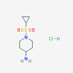 1-(cyclopropylsulfonyl)-4-Piperidinamine结构式