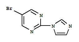 Structure of 5-BROMO-2-(1H-IMIDAZOL-1-YL)PYRIMIDINE