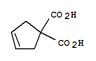 Structure of 3-cyclopentene-1,1-dicarboxylic acid