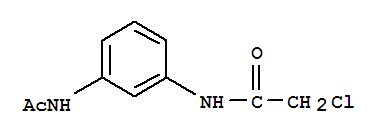 Structure of N-[3-(ACETYLAMINO)PHENYL]-2-CHLOROACETAMIDE