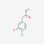 4-chloro-3-fluorophenylacetic acid结构式