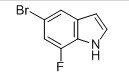 5-溴-7-氟吲哚结构式