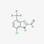 Structure of 7-Chloro-4-(trifluoromethyl)-1H-indole-2-carbaldehyde