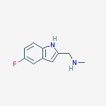 1-(5-FLUORO-1H-INDOL-2-YL)-N-METHYLMETHANAMINE 95%结构式