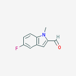 5-fluoro-1-methylindole-2-carbaldehyde结构式