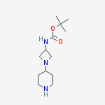 (1-PIPERIDIN-4-YL-AZETIDIN-3-YL)-CARBAMIC ACID TERT-BUTYL ESTER结构式