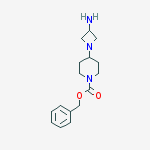 Structure of benzyl 4-(3-aminoazetidin-1-yl)piperidine-1-carboxylate