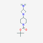 4-(3-amino-1-azetidinyl)-1-Piperidinecarboxylic acid 1,1-dimethylethyl ester结构式